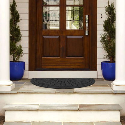 Mainstays 18"x30" Gray Sunburst Polyester Utility Entryway Door Mat