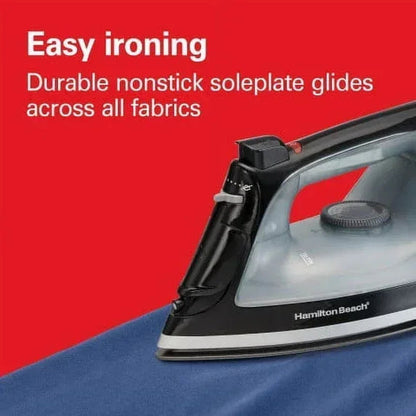 Hamilton Beach Full-Size Nonstick Iron, Black, Model 14289