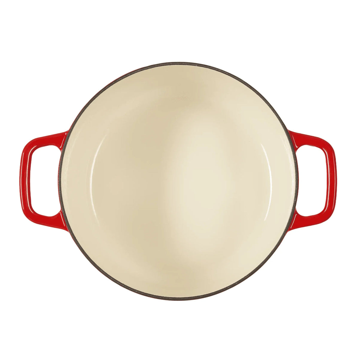 Carote 4.5QT Enamel Cast Iron Dutch Oven, 9.5 Inch Round Soup Pot with Lid, Induction Compatible,Red