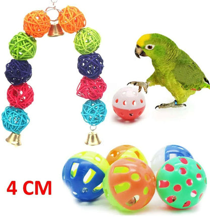 12 Packs Bird Toys Parrot Swing Toys - Chewing Hanging Bell Pet Birds Cage Toys Suitable for Small Parakeets,Love Birds, Cockatiels, Macaws, Finches