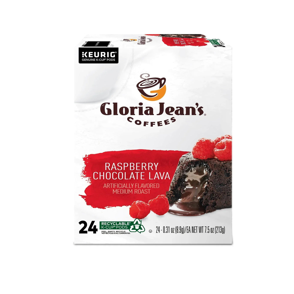Gloria Jean'S Raspberry Chocolate Lava Coffee, Keurig K-Cup Pod, 24 Count