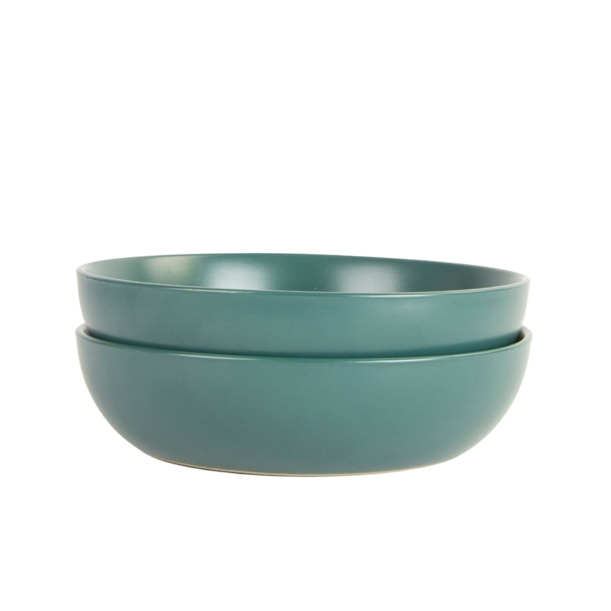 10 Strawberry Street Wazee Matte 9"/48oz Serving Bowl, Set of 2, Emerald Green