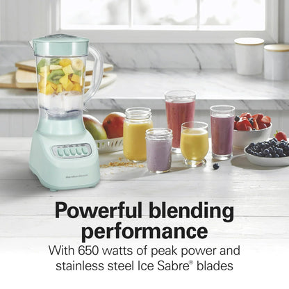 Hamilton Beach Smoothie Blender for Kitchen, 48 oz Jar, Great for Smoothies, Shakes and More, Mint