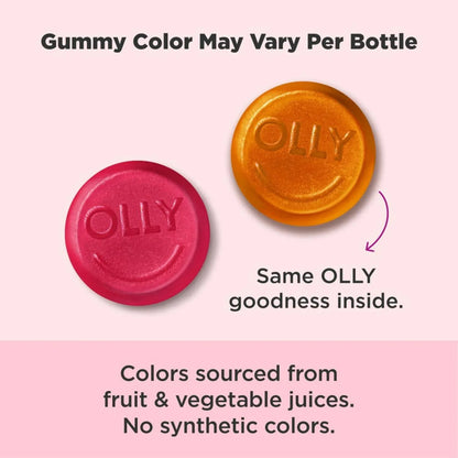 OLLY Undeniable Beauty Gummies, Biotin, Keratin, Supplement for Hair, Skin, Nails, 60 Ct