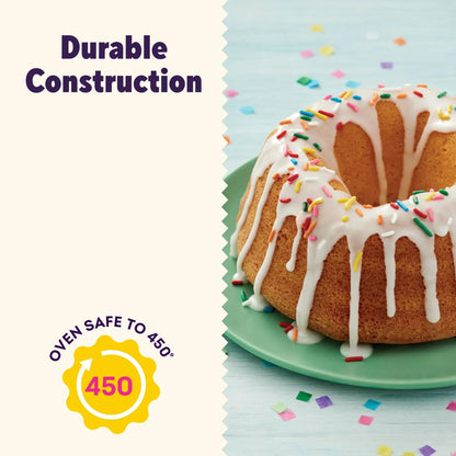 Wilton Everyday Non-Stick Bundt Cake Pan 9.51" Fluted Tube Baking Pan, Packaging May Vary
