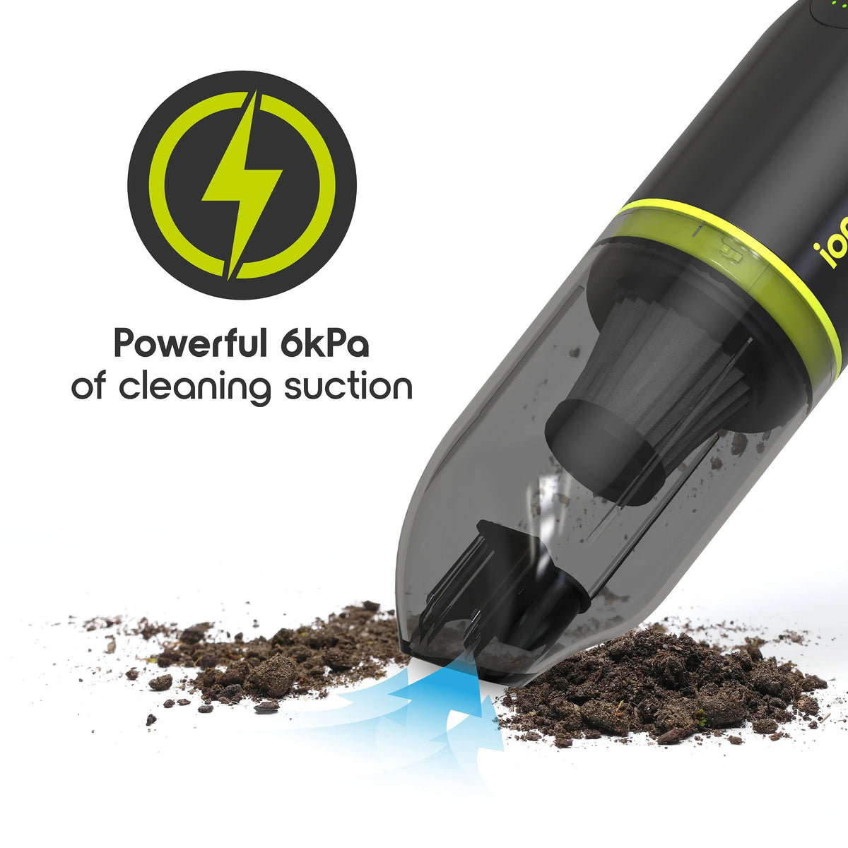 IonVac Handvac Handheld Cordless Vacuum, Pet-Friendly Multi-Surface Lightweight Vacuum Cleaner with USB Charging, Model #7441, Green