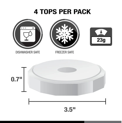 Masontops Wide-Mouth Tough Top Canning Jar Lid (4-Count)