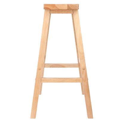 Winsome Satori Saddle Seat Bar Stool, 29", Natural Finish