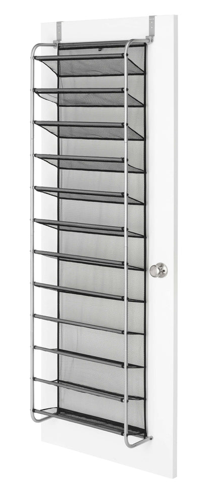 Mainstays Over-the-Door Hanging Shoe Rack, Fits up to 36 pairs, Space Saving, Mesh Lined Tear Resistant
