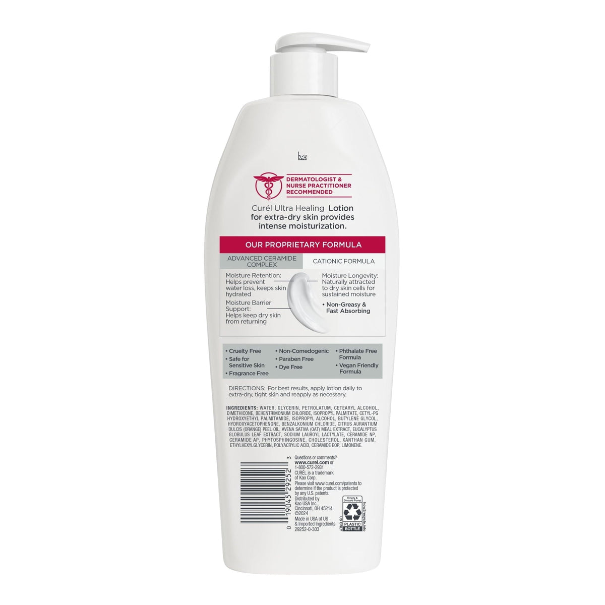 Curél Ultra Healing Intensive Fragrance-Free Lotion, Extra-Dry Sensitive Skin Moisturizer