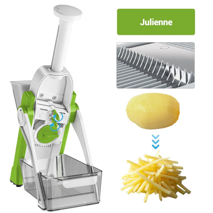 Mandoline Slicer for Vegetables Fruits, Adjustable Thickness Stainless Steel Food Cutter & Chopper, Safe and Quick Meal Preparation