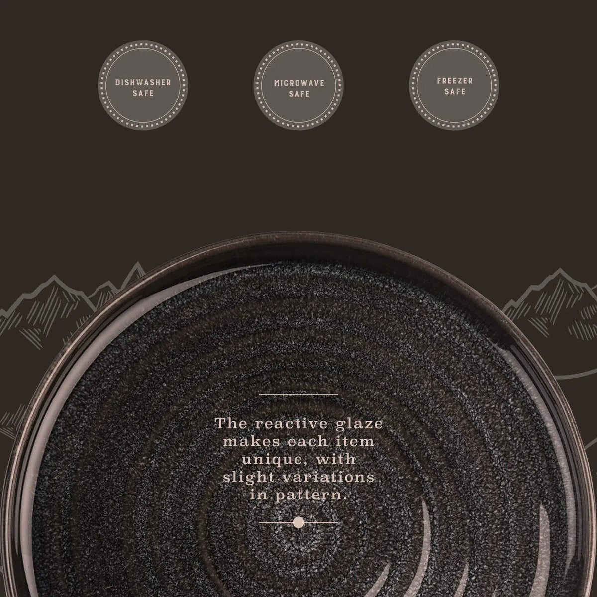 Yellowstone Rip 12-Piece Ceramic Dinnerware Set