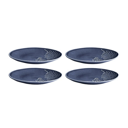 Better Homes & Gardens Ellie Blue Stoneware 12 Piece Dinnerware Set