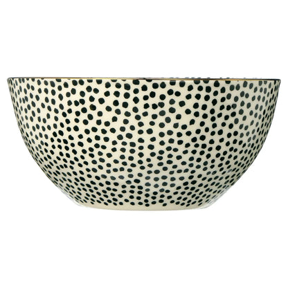 Thyme & Table TT0061 Dinnerware Black & White Medallion Stoneware, 12 Piece Set
