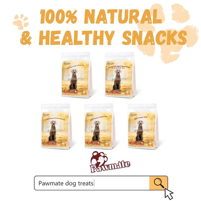 Pawmate Sweet Potato Dog Treats, Promote Digestion Soft Chews for All Dogs, 30 ct Packet