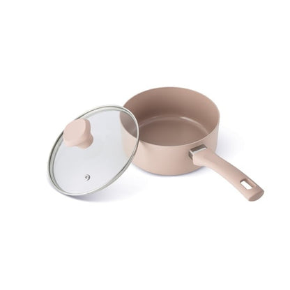 Elements by Thyme & Table 2 QT Ceramic Non-Stick Saucepan - pink