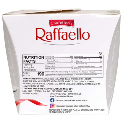 Raffaello Almond Coconut Candy, 15 Individually Wrapped Treats, Perfect for sharing, 5.3 oz
