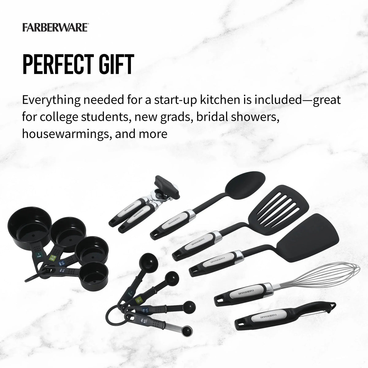 Farberware Professional 14-Piece Kitchen Tool and Gadget Kitchen Utensil Set in Black