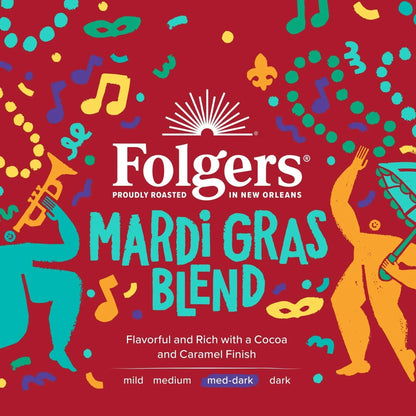 Folgers Colombian Ground Coffee, Medium Roast, 22.6 oz Canister