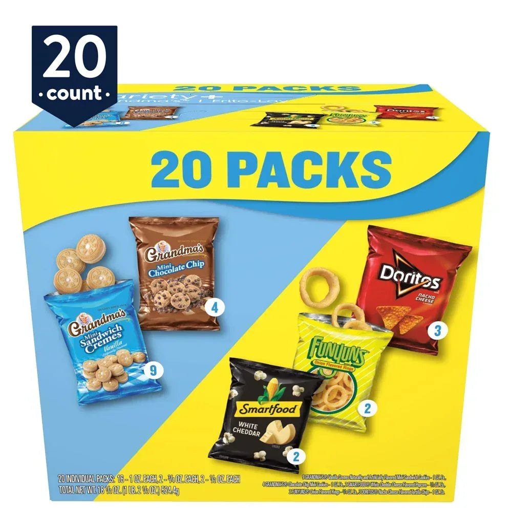 Grandma'S & Frito Mix Variety Pack Snack Chips, 20 Count Multipack