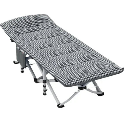 Portable Camping Cot for Adults, Comfortable Folding Bed with Cushion and Pillow, 450 lbs Capacity, for Outdoor Camping and Indoor Use (Dark Gray)