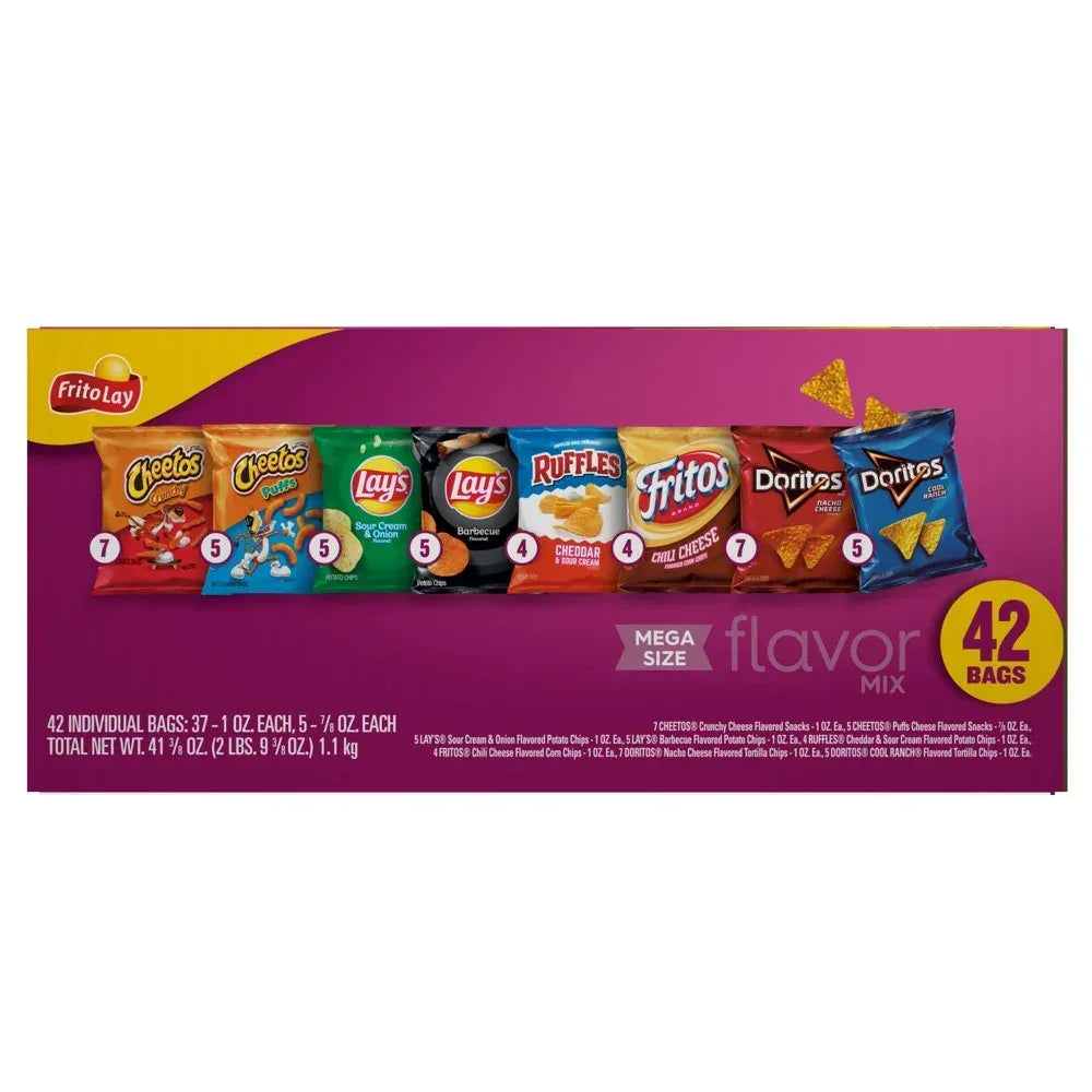 Flavor Mix Variety Pack Snack Chips, 42 Count Multipack