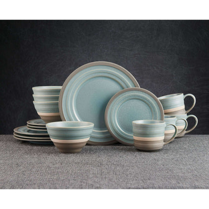 Pfaltzgraff® Adina Blue Stoneware 16-Piece Dinnerware Set