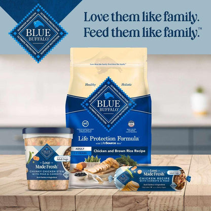 Blue Buffalo Love Made Fresh Dog Food, Refrigerated, Chunky Chicken Stew, 2-lb Tub