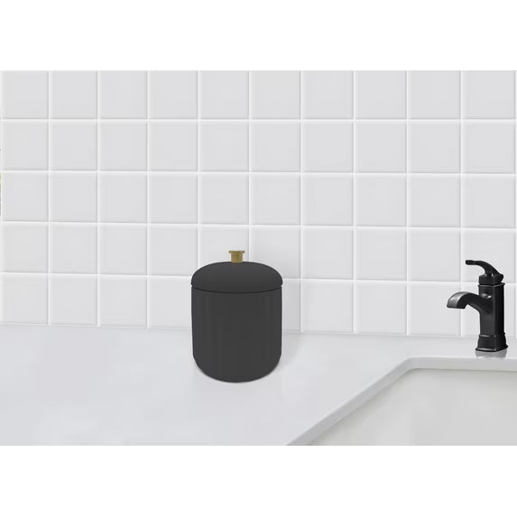 Beautiful Bathroom Canister, Gray