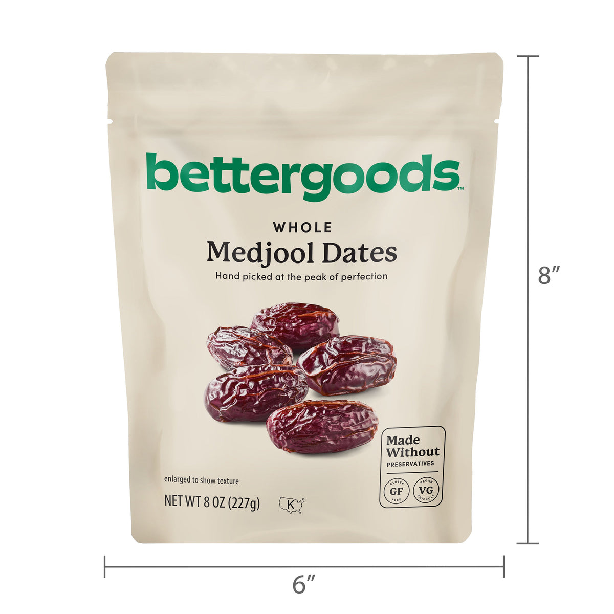 bettergoods Whole Medjool Dates Dried Fruit, 8 oz