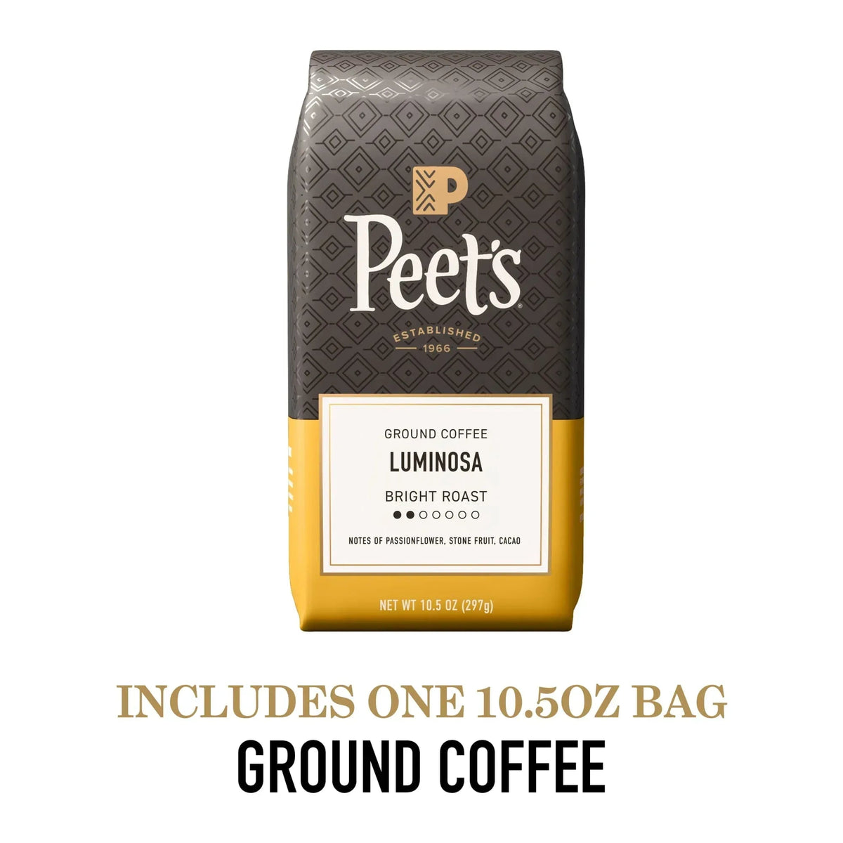 Peet's Coffee Luminosa Breakfast Blend Premium Light Roast Ground Coffee, Arabica, 10.5 oz