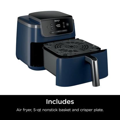 Ninja Pro 3-in-1 Air Fryer, XL 5-Qt Basket, 3 Functions, Air Crisp Technology, Non-Stick, Crisper Plate, AF140WMNV Navy
