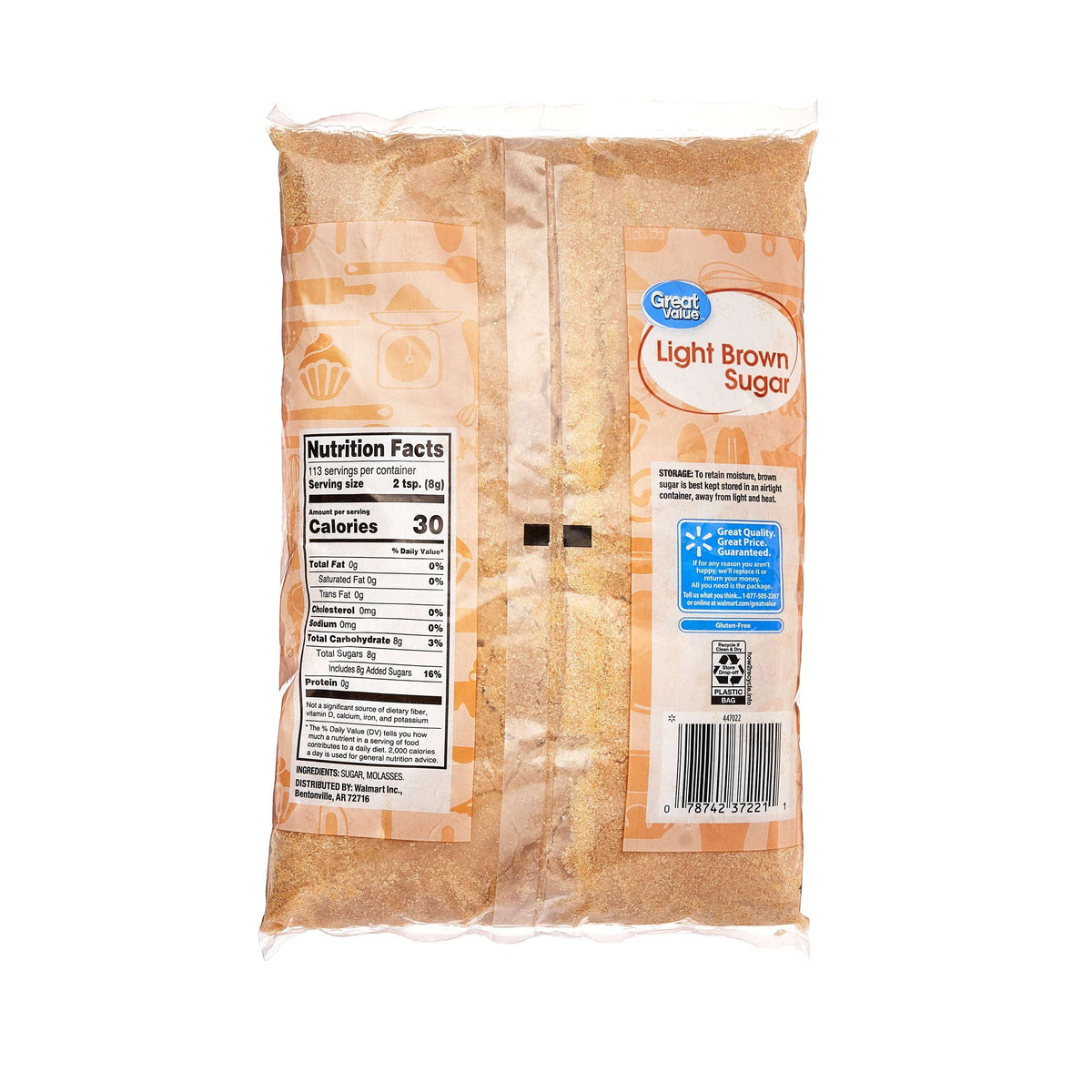 Great Value Light Brown Sugar, 32 oz