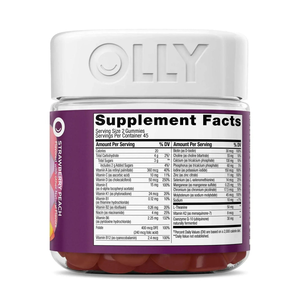 OLLY Women's 40+ Multi Gummy Supplement with 20 Key Nutrients, 90 Count