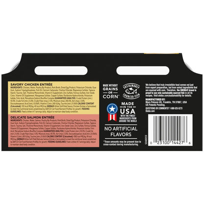 Sheba Perfect Portions Kitten Variety Flavors Pate Wet Cat Food, 2.6 oz Twin-Pack Trays (12 Pack)