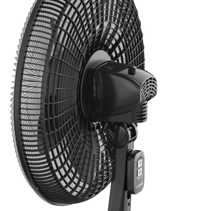 Lasko Cyclone Max 18" Oscillating Pedestal Fan with Remote, Adjustable Height and 4 Speeds for Whole Room Cooling, Black, S18605
