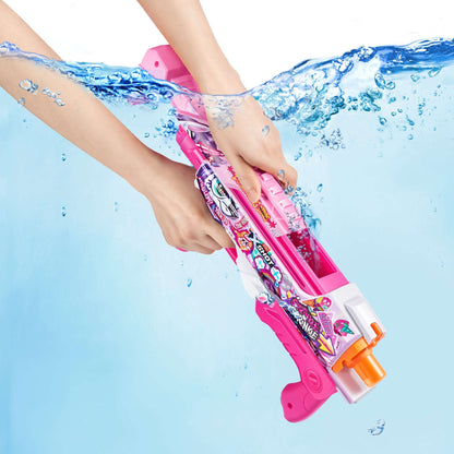 XSHOT Water Fast-Fill Skins Unicorn Splash (500ml 33ft) Hyperload Water Blaster by ZURU, Outdoor Summer Toy, for Kids, Teens & Adults Ages 5+