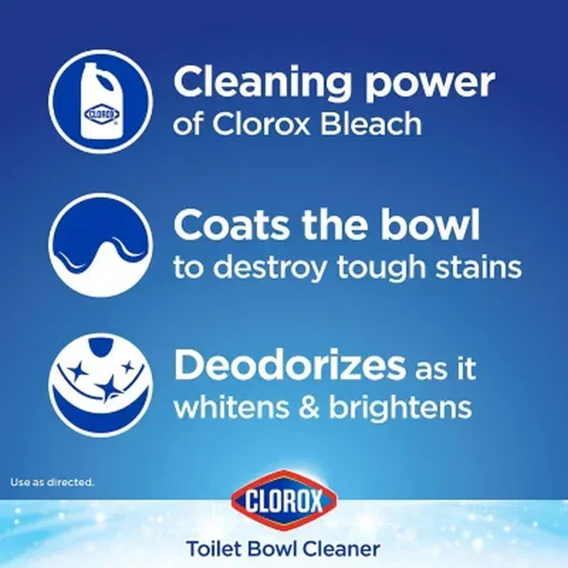 Clorox Toilet Bowl Cleaner with Bleach, Rain Clean (24 Oz., 6 Pk.)