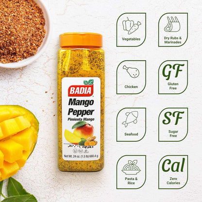 Badia Lemon Pepper Seasoning, 24 oz - Pepper, Garlic & Onion, Zesty Citrus Blend for Chicken, Seafood & Vegetables
