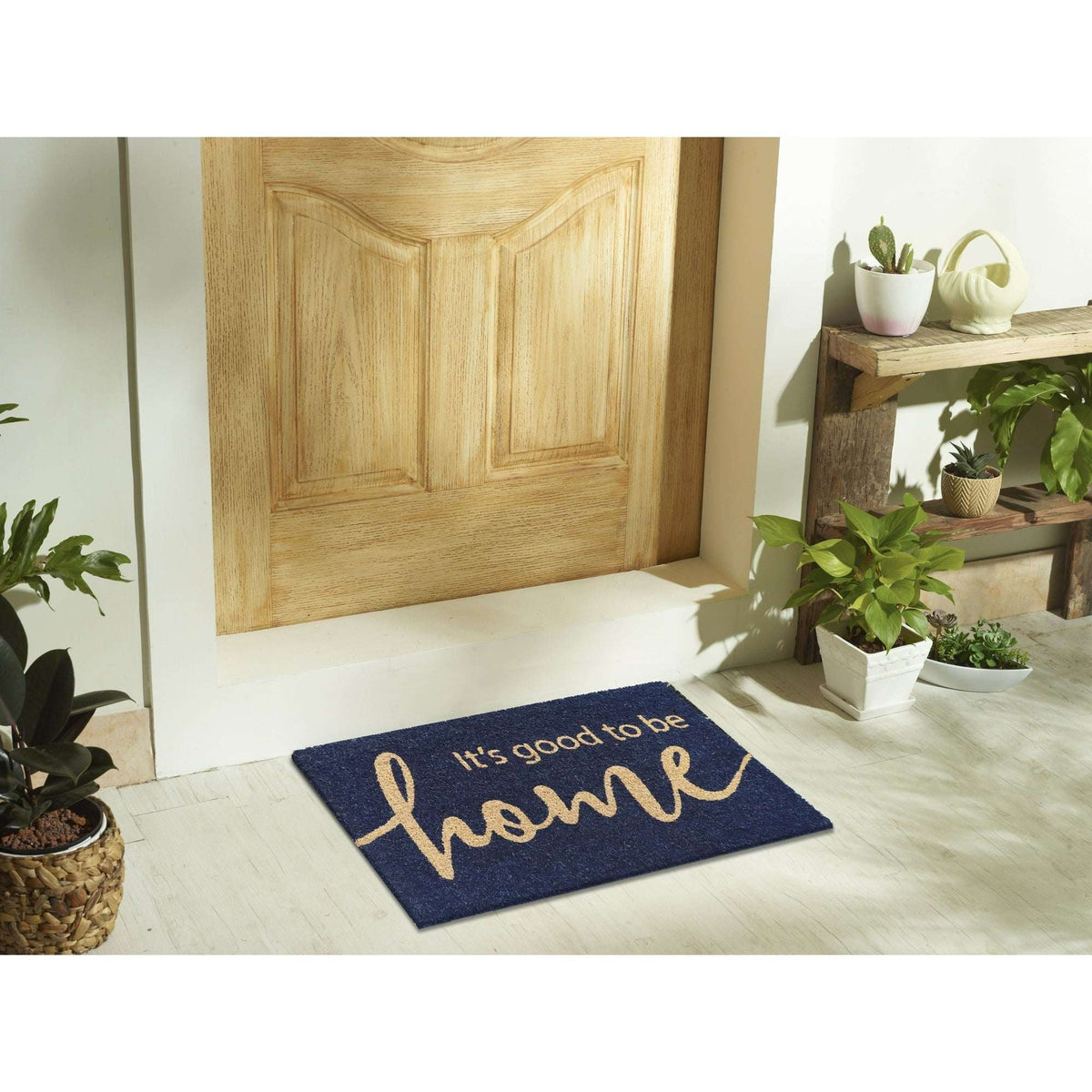 Mainstays Coir Navy Good To Be Home Doormat 18"x30"