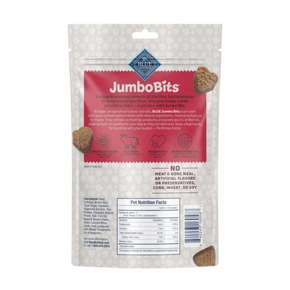 Blue Buffalo Jumbo Bits Beef Recipe, Soft & Chewy Natural Dog Treats, 11 oz. Bag