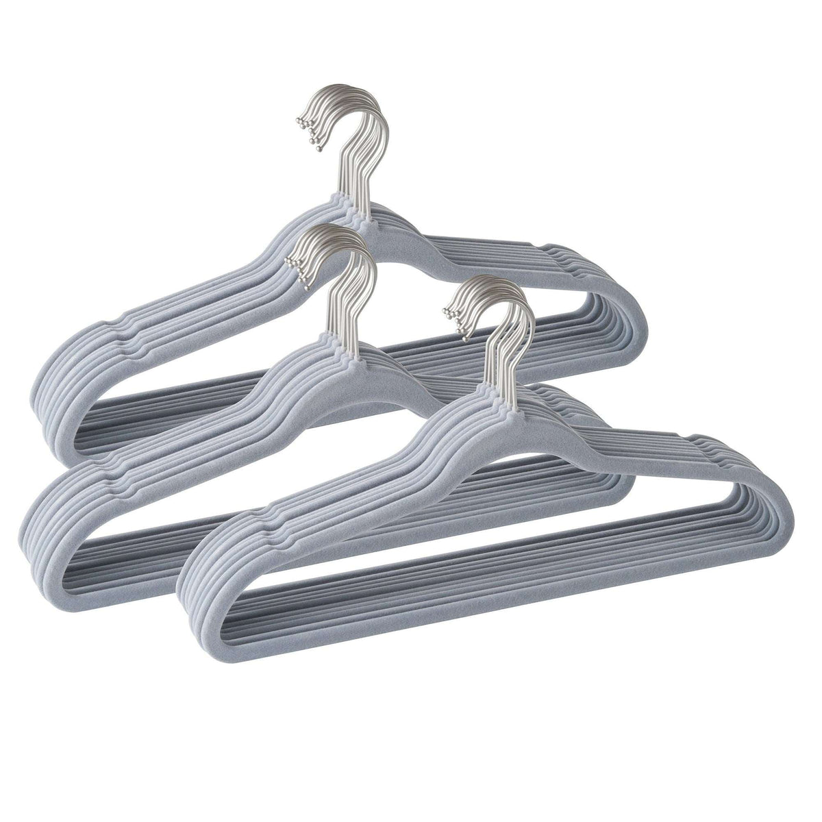 Better Homes & Gardens Velvet Adult Clothing Hangers, Beige, Non-Slip, Space Saving, 30 Count