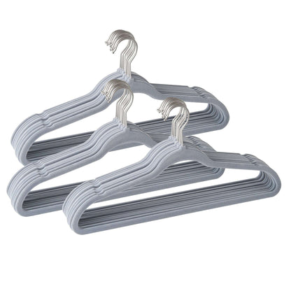 Better Homes & Gardens Velvet Adult Clothing Hangers, Beige, Non-Slip, Space Saving, 30 Count