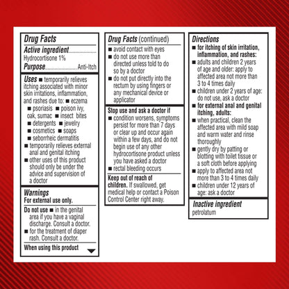 Cortizone-10 Maximum Strength Water Resistant Itch Relief Ointment, 1% Hydrocortisone, Fast-Acting, Anti-Itch Cream for Bug Bites, Rash, Eczema, Psoriasis, Poison Ivy, Oak, Sumac & More, 2 oz