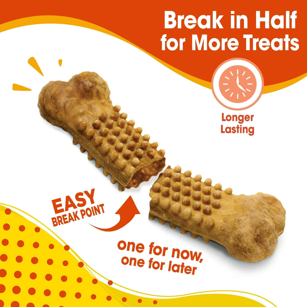 Nylabone Natural Nubz Edible Dog Dry Chew Treat, Chicken Flavor, Small