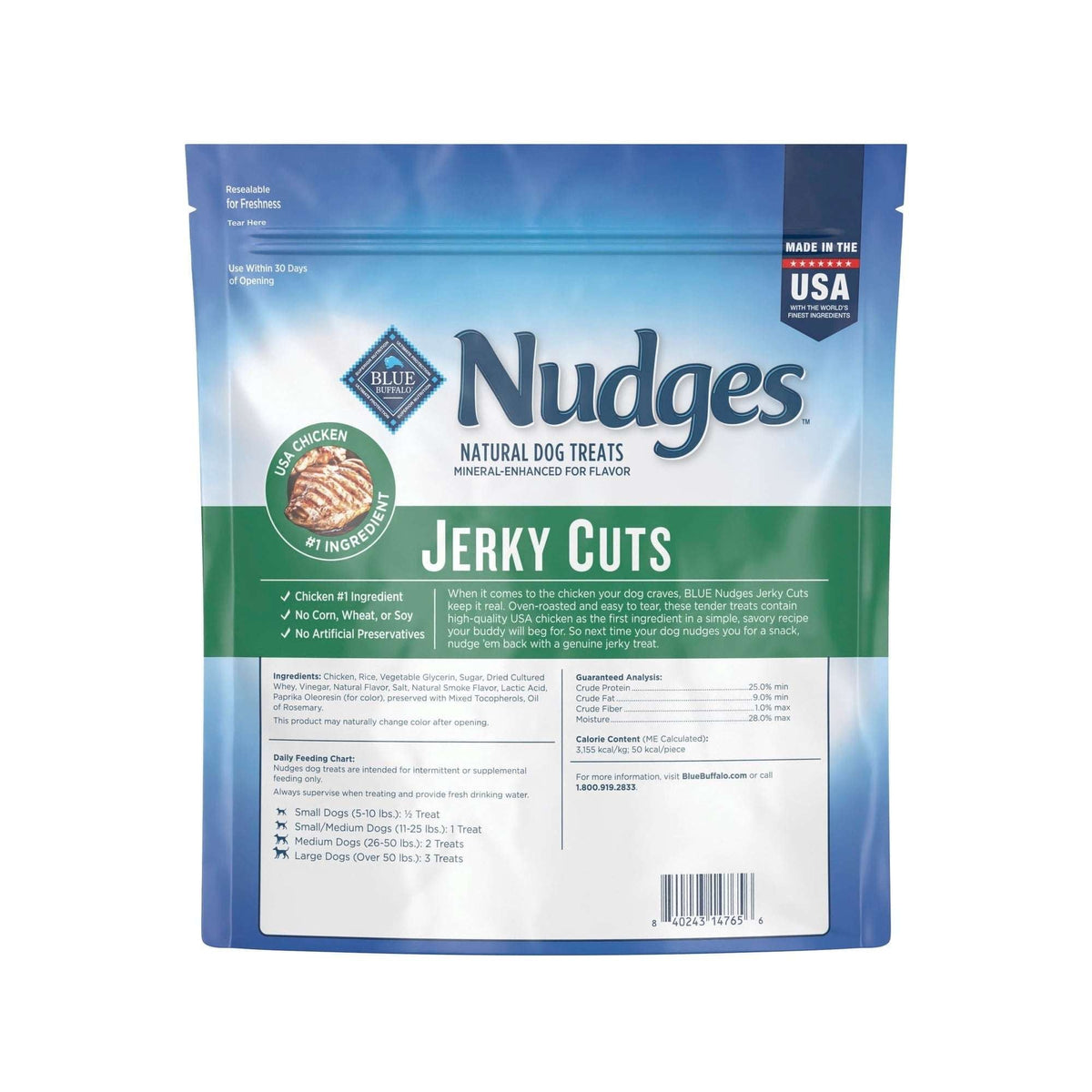 Blue Buffalo Nudges Jerky Cuts Dog Treats, Chicken