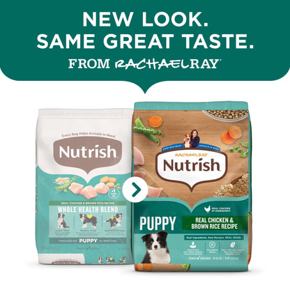 Rachael Ray Nutrish Dry Dog Food Puppy, Real Chicken & Brown Rice Recipe, 5 lb.