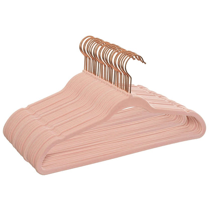 Better Homes & Gardens Velvet Adult Clothing Hangers, Beige, Non-Slip, Space Saving, 30 Count