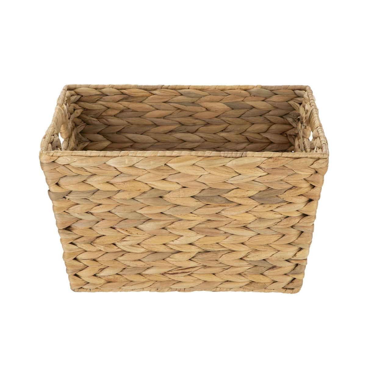 Better Homes & Gardens Extra Large Natural Woven Water Hyacinth Boat Decorative Storage Basket, (extra large 19 in x 17 in x 14 in) & (large 14 in x 11 in x 8.5 in)