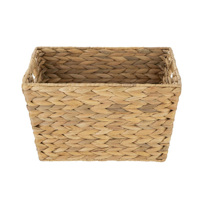 Better Homes & Gardens Extra Large Natural Woven Water Hyacinth Boat Decorative Storage Basket, (extra large 19 in x 17 in x 14 in) & (large 14 in x 11 in x 8.5 in)